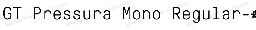 GT Pressura Mono Regular字体转换